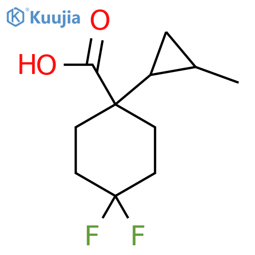 4,4-difluoro-1-(2-methylcyclopropyl)cyclohexane-1-carboxylic acid structure