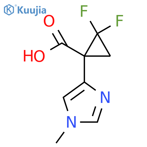 2,2-difluoro-1-(1-methyl-1H-imidazol-4-yl)cyclopropane-1-carboxylic acid structure