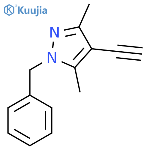 1-benzyl-4-ethynyl-3,5-dimethyl-1H-pyrazole structure