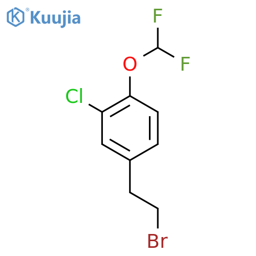 4-(2-bromoethyl)-2-chloro-1-(difluoromethoxy)benzene structure