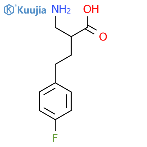 2-(aminomethyl)-4-(4-fluorophenyl)butanoic acid structure