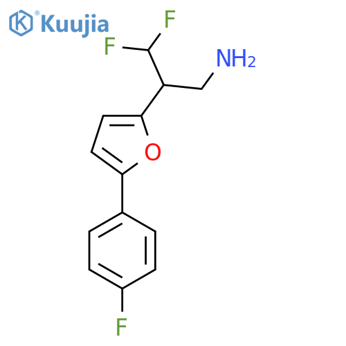 3,3-difluoro-2-5-(4-fluorophenyl)furan-2-ylpropan-1-amine structure