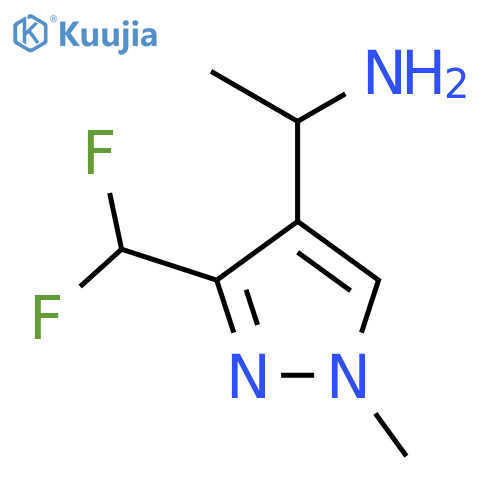 1-3-(difluoromethyl)-1-methyl-1H-pyrazol-4-ylethan-1-amine structure