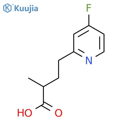 4-(4-fluoropyridin-2-yl)-2-methylbutanoic acid structure