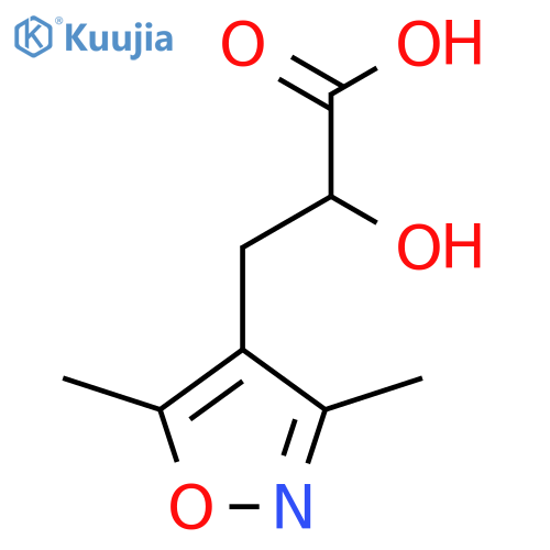 3-(dimethyl-1,2-oxazol-4-yl)-2-hydroxypropanoic acid structure