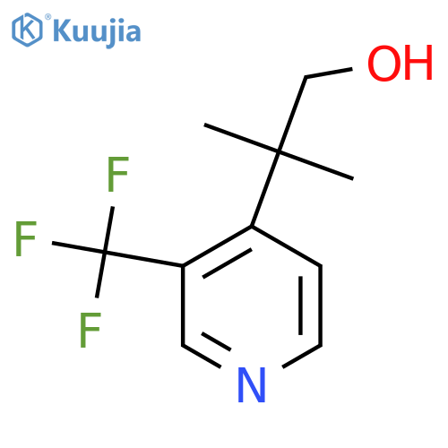 2-methyl-2-3-(trifluoromethyl)pyridin-4-ylpropan-1-ol structure