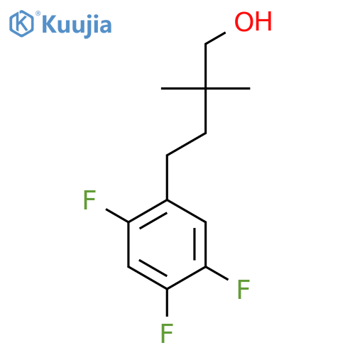 2,2-dimethyl-4-(2,4,5-trifluorophenyl)butan-1-ol structure