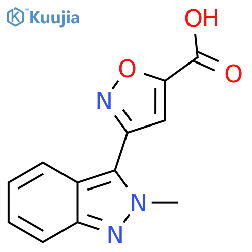 3-(2-methyl-2H-indazol-3-yl)-1,2-oxazole-5-carboxylic acid structure
