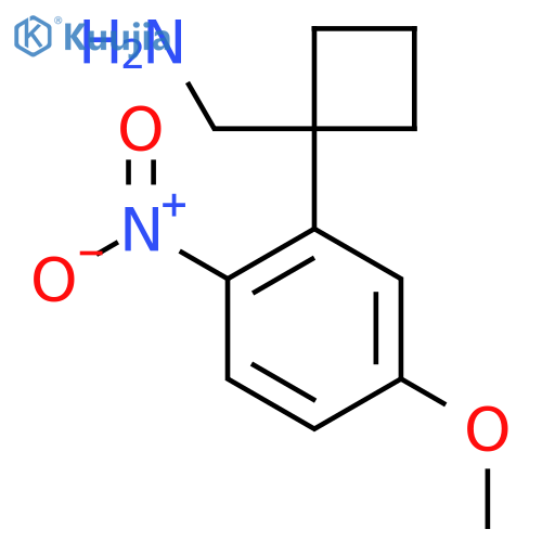 1-(5-methoxy-2-nitrophenyl)cyclobutylmethanamine structure