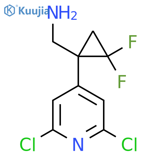 1-(2,6-dichloropyridin-4-yl)-2,2-difluorocyclopropylmethanamine structure