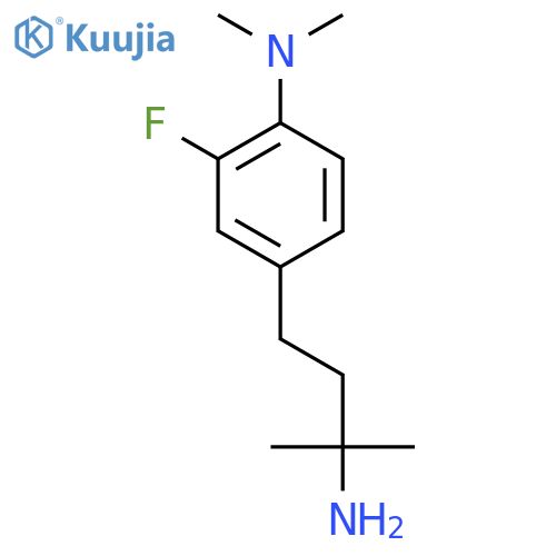 4-(3-amino-3-methylbutyl)-2-fluoro-N,N-dimethylaniline structure