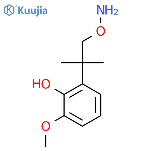 2-1-(aminooxy)-2-methylpropan-2-yl-6-methoxyphenol structure