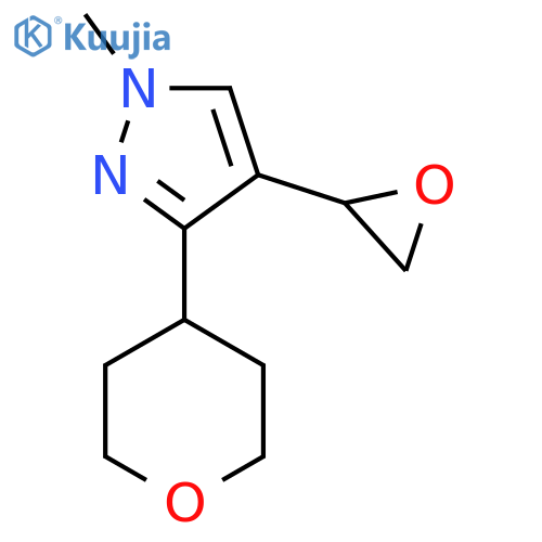 1-methyl-3-(oxan-4-yl)-4-(oxiran-2-yl)-1H-pyrazole structure