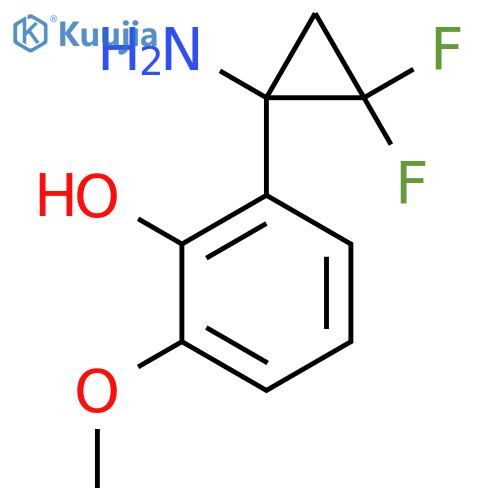 2-(1-amino-2,2-difluorocyclopropyl)-6-methoxyphenol structure
