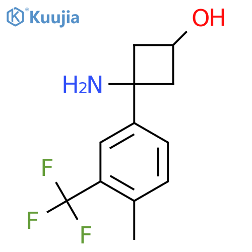 3-amino-3-4-methyl-3-(trifluoromethyl)phenylcyclobutan-1-ol structure