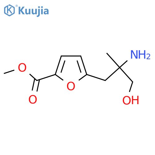 methyl 5-(2-amino-3-hydroxy-2-methylpropyl)furan-2-carboxylate structure