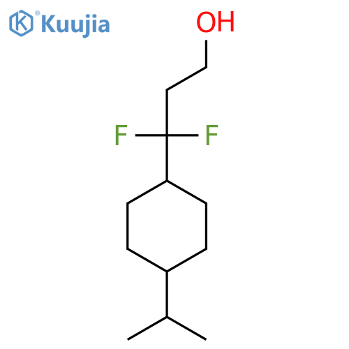 3,3-difluoro-3-4-(propan-2-yl)cyclohexylpropan-1-ol structure