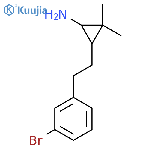 3-2-(3-bromophenyl)ethyl-2,2-dimethylcyclopropan-1-amine structure