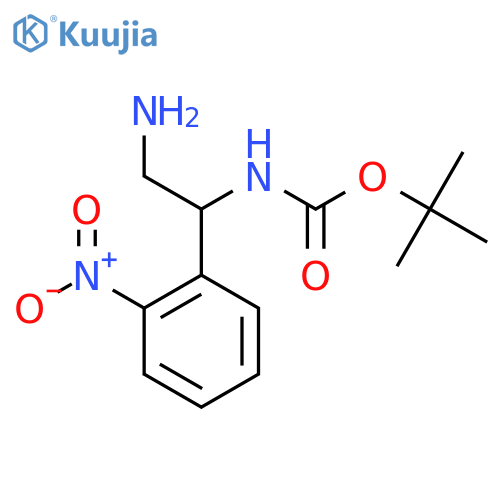 tert-butyl N-[2-amino-1-(2-nitrophenyl)ethyl]carbamate structure