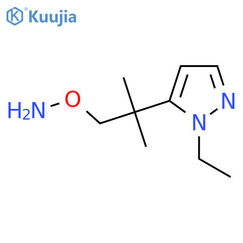 O-2-(1-ethyl-1H-pyrazol-5-yl)-2-methylpropylhydroxylamine structure