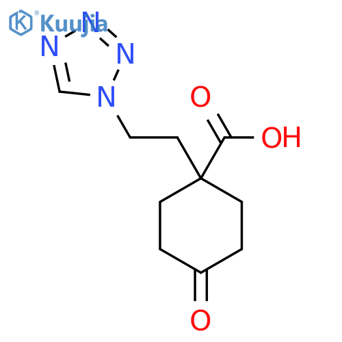 4-oxo-1-2-(1H-1,2,3,4-tetrazol-1-yl)ethylcyclohexane-1-carboxylic acid structure