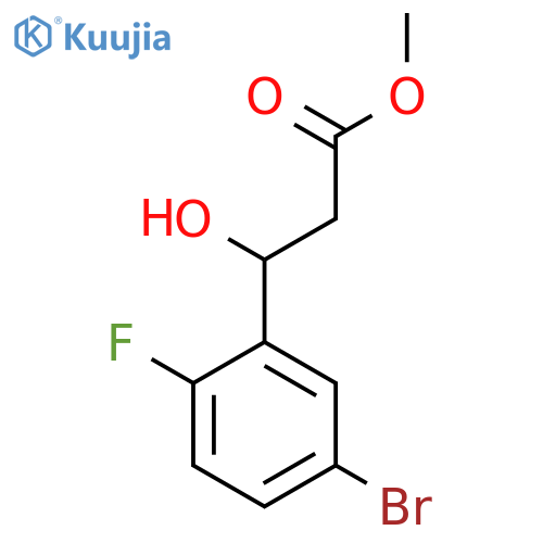 methyl 3-(5-bromo-2-fluorophenyl)-3-hydroxypropanoate structure