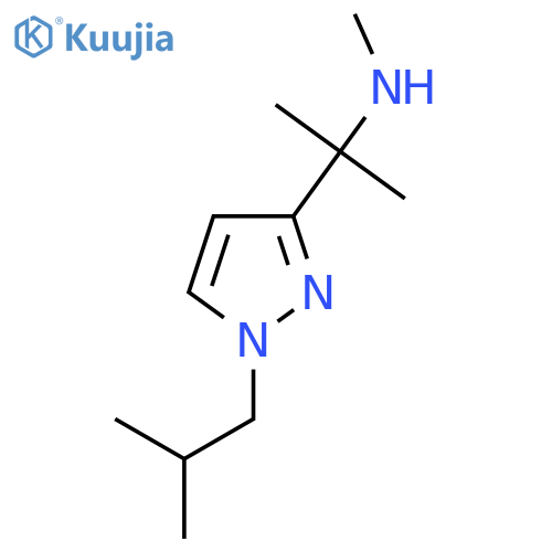 methyl({2-1-(2-methylpropyl)-1H-pyrazol-3-ylpropan-2-yl})amine structure