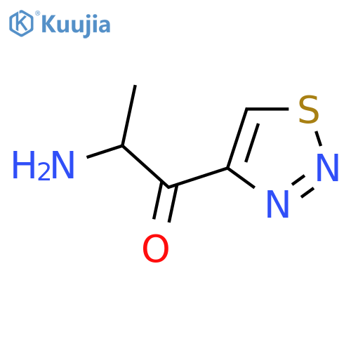 2-amino-1-(1,2,3-thiadiazol-4-yl)propan-1-one structure