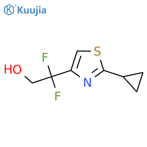 2-(2-cyclopropyl-1,3-thiazol-4-yl)-2,2-difluoroethan-1-ol structure