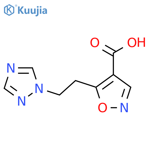 5-2-(1H-1,2,4-triazol-1-yl)ethyl-1,2-oxazole-4-carboxylic acid structure