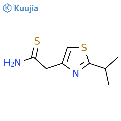 2-2-(propan-2-yl)-1,3-thiazol-4-ylethanethioamide structure
