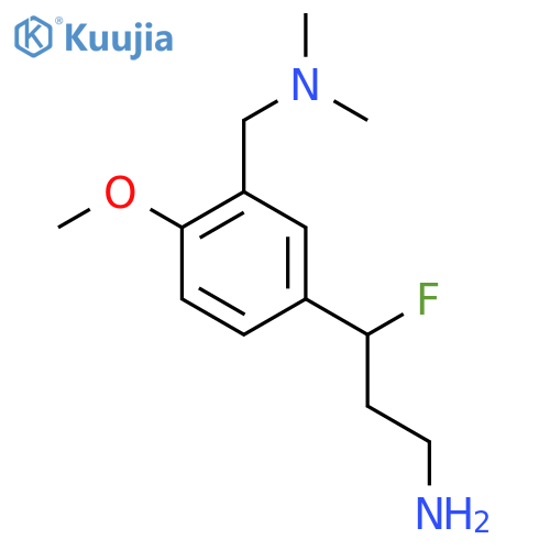 3-{3-(dimethylamino)methyl-4-methoxyphenyl}-3-fluoropropan-1-amine structure