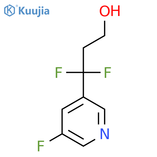 3,3-difluoro-3-(5-fluoropyridin-3-yl)propan-1-ol structure