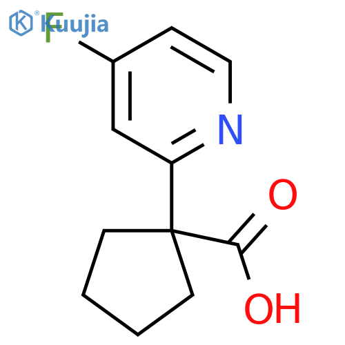 1-(4-fluoropyridin-2-yl)cyclopentane-1-carboxylic acid structure