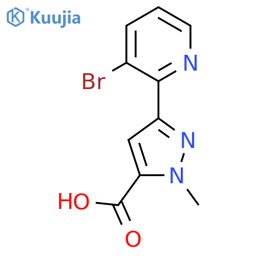 3-(3-bromopyridin-2-yl)-1-methyl-1H-pyrazole-5-carboxylic acid structure