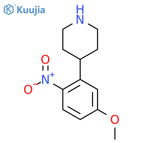 4-(5-Methoxy-2-nitrophenyl)piperidine structure