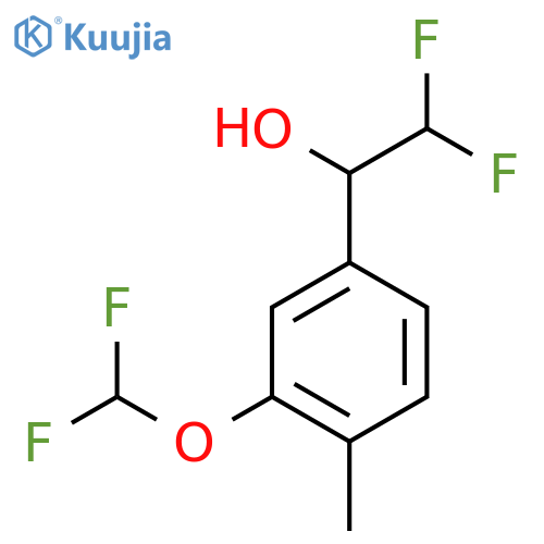 1-3-(difluoromethoxy)-4-methylphenyl-2,2-difluoroethan-1-ol structure