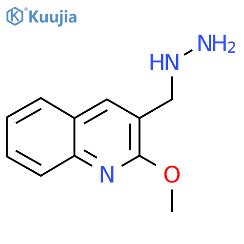 3-(hydrazinylmethyl)-2-methoxyquinoline structure