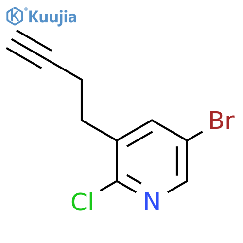 5-bromo-3-(but-3-yn-1-yl)-2-chloropyridine structure