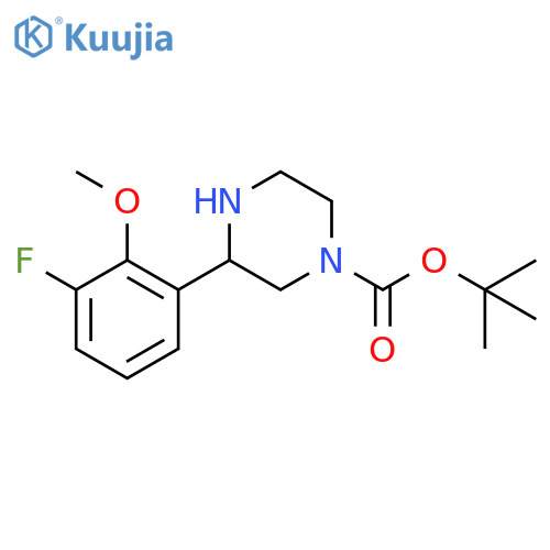 tert-butyl 3-(3-fluoro-2-methoxyphenyl)piperazine-1-carboxylate structure