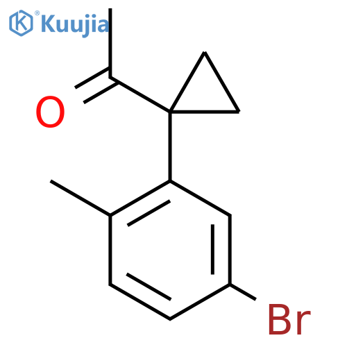 1-1-(5-bromo-2-methylphenyl)cyclopropylethan-1-one structure