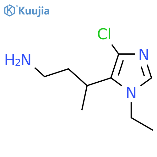 3-(4-chloro-1-ethyl-1H-imidazol-5-yl)butan-1-amine structure