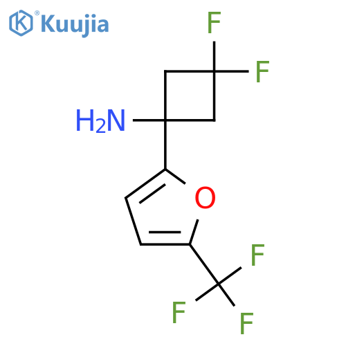 3,3-difluoro-1-5-(trifluoromethyl)furan-2-ylcyclobutan-1-amine structure