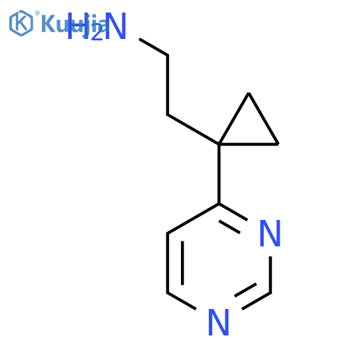 2-1-(pyrimidin-4-yl)cyclopropylethan-1-amine structure