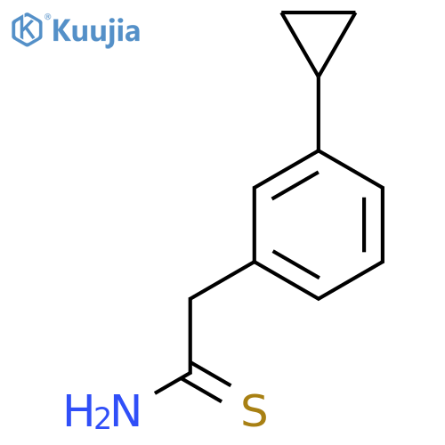 2-(3-cyclopropylphenyl)ethanethioamide structure