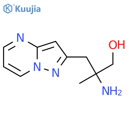 2-amino-2-methyl-3-{pyrazolo1,5-apyrimidin-2-yl}propan-1-ol structure