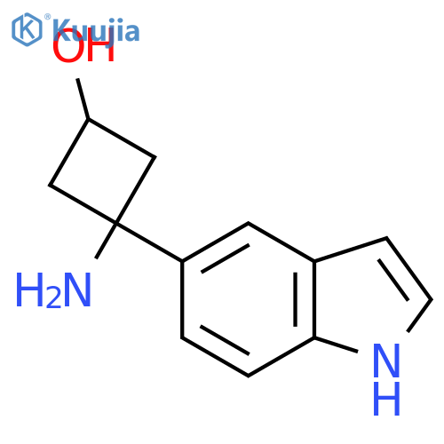 3-amino-3-(1H-indol-5-yl)cyclobutan-1-ol structure
