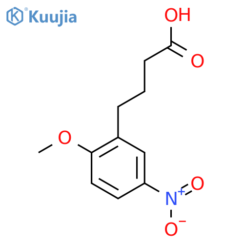 4-(2-methoxy-5-nitrophenyl)butanoic acid structure