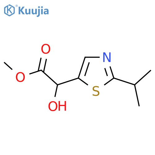 methyl 2-hydroxy-2-2-(propan-2-yl)-1,3-thiazol-5-ylacetate structure