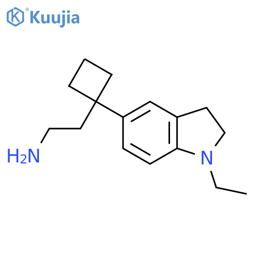 2-1-(1-ethyl-2,3-dihydro-1H-indol-5-yl)cyclobutylethan-1-amine structure